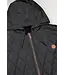 NoBell Meisjes reversibel winterjas met verborgen capuchon - Zwart