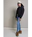 NoBell Meisjes reversibel winterjas met verborgen capuchon - Zwart