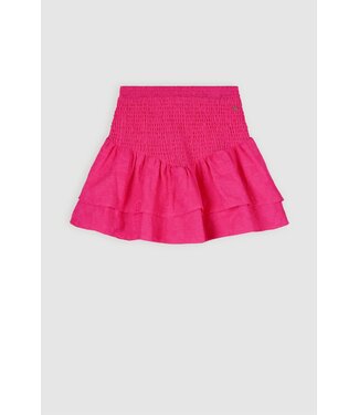 NoBell Meisjes jeans plooirok met riem - Nimmy - Piiink roze