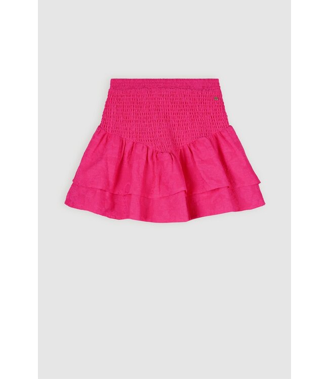 NoBell Meisjes jeans plooirok met riem - Nimmy - Piiink roze