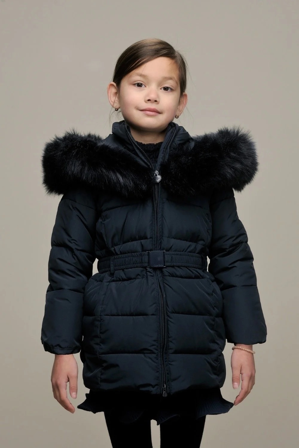Le Chic winterjas met bont voor meiden