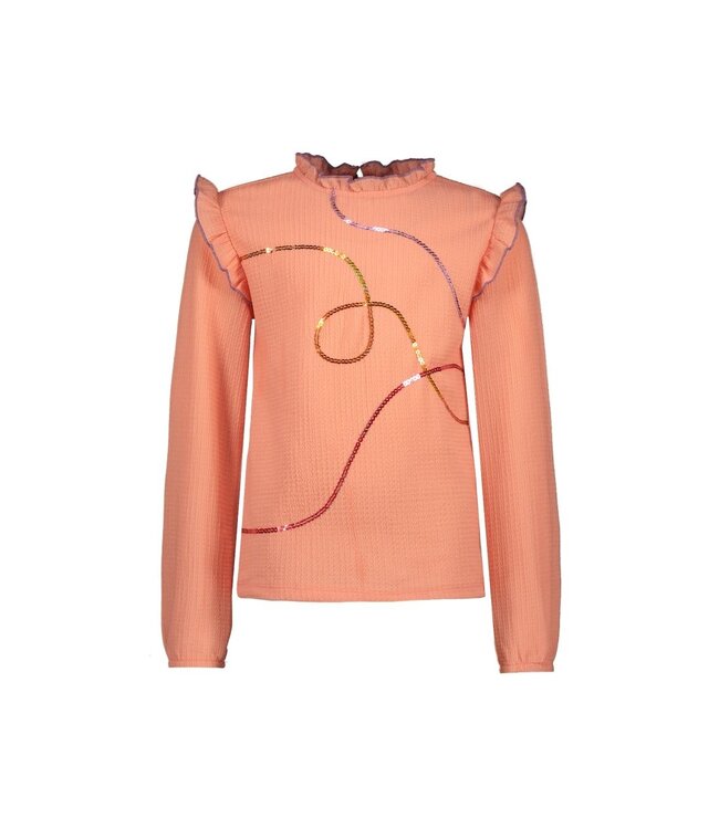 B.Nosy K3 Meisjes blouse - Bilie - Perzik