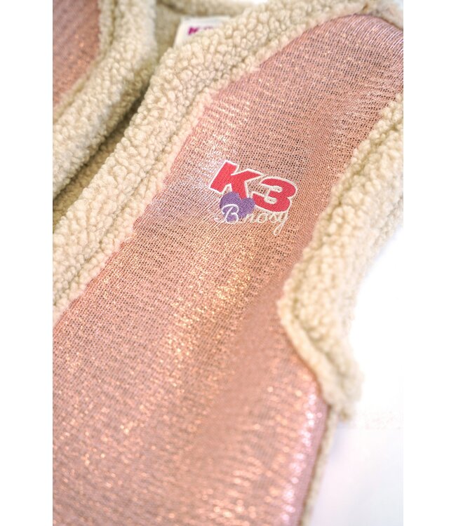 B.Nosy K3 Meisjes gilet pailletten - Gwen - African paars