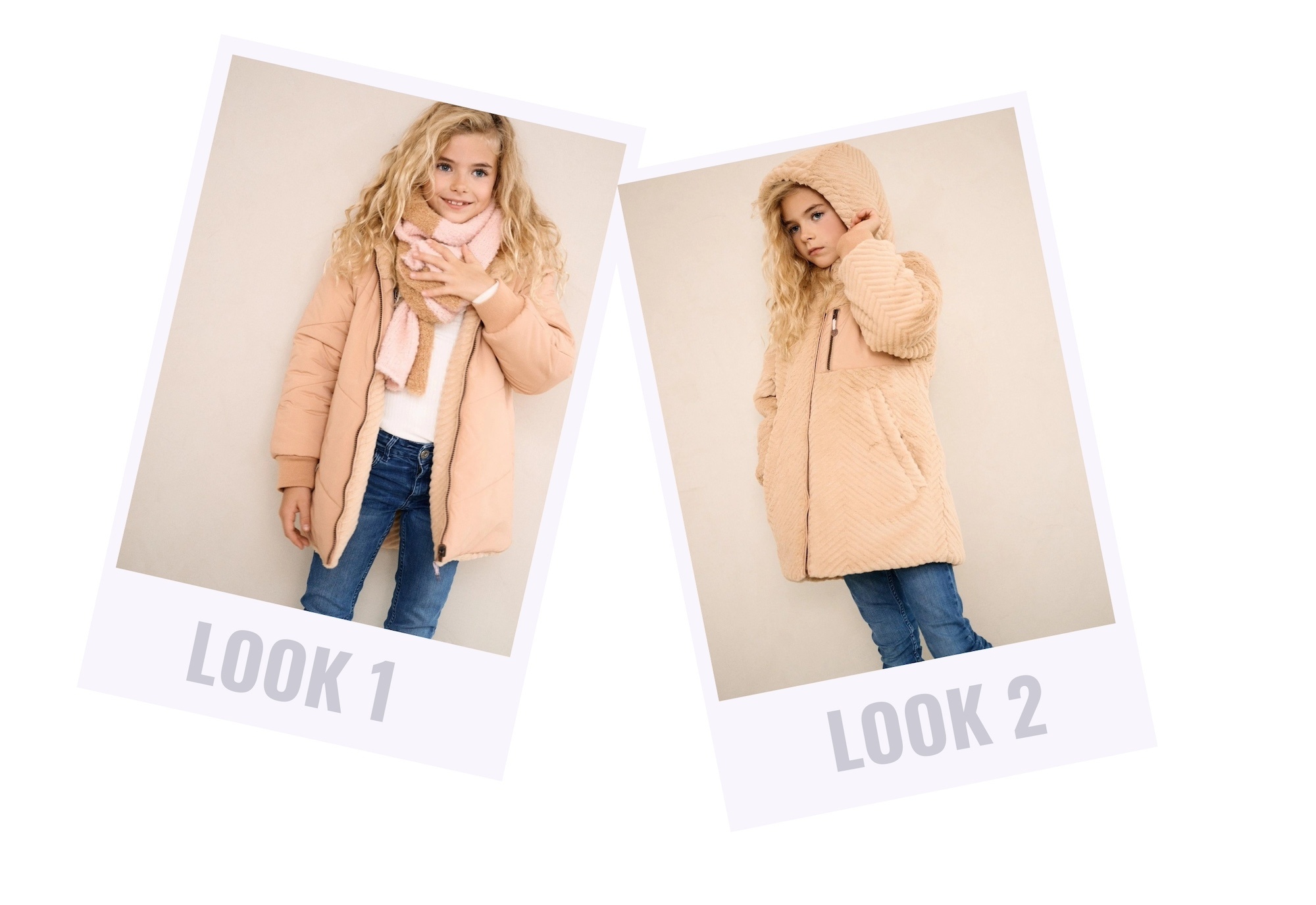 Reversible winterjas voor meisjes bij Kinderkleding-tekoop