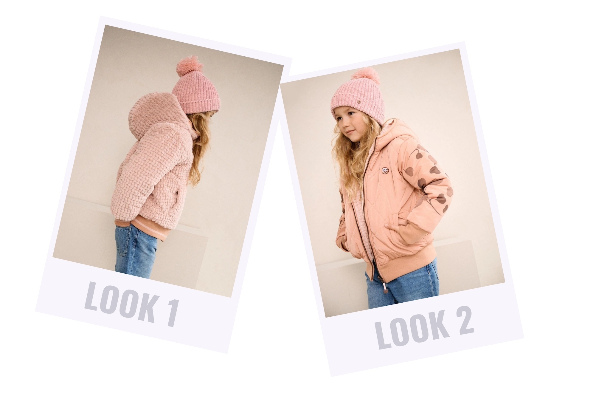 Reversible winterjas voor meiden