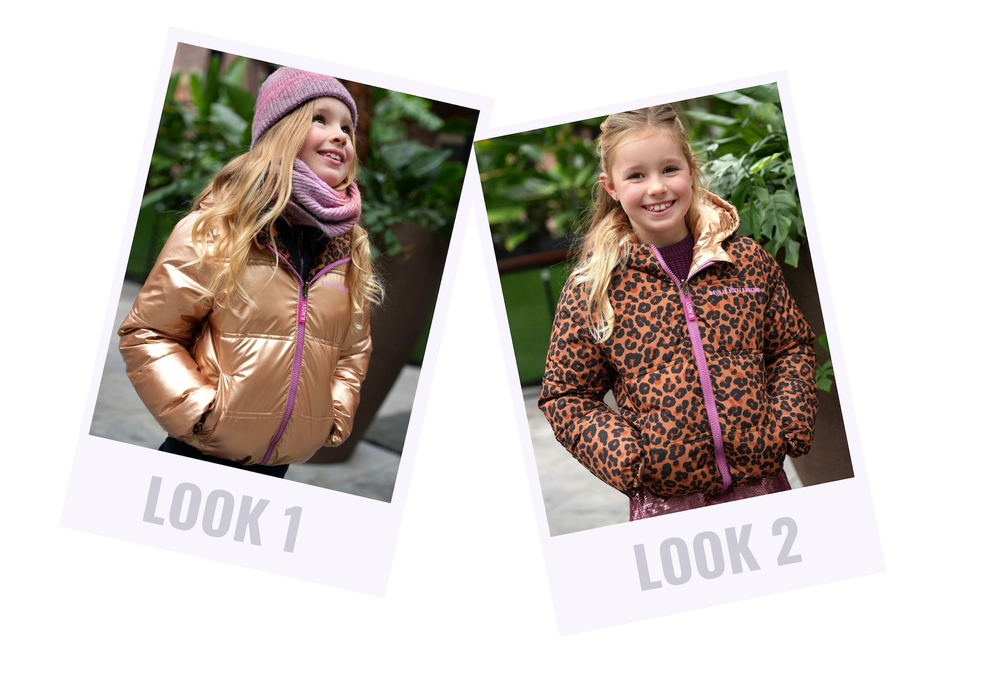 Leuke reversible winterjas voor meisjes