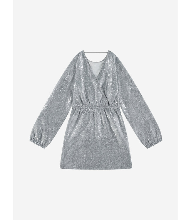 Nik&Nik Meisjes jurk - Tanvi - Zilver
