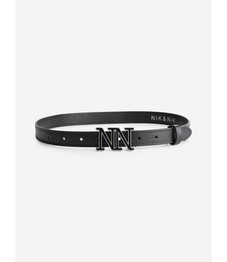 Nik&Nik Meisjes riem - Enamel - Zwart