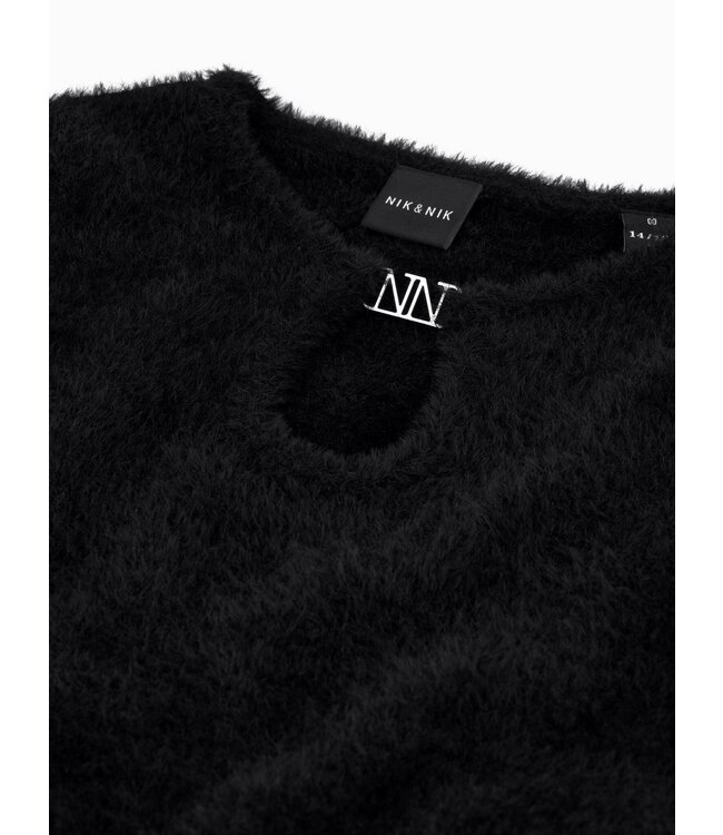 Nik&Nik Meisjes trui - Omara - Zwart