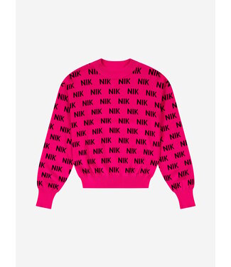 Nik&Nik Meisjes sweater - Oona - Feral Fuchsia
