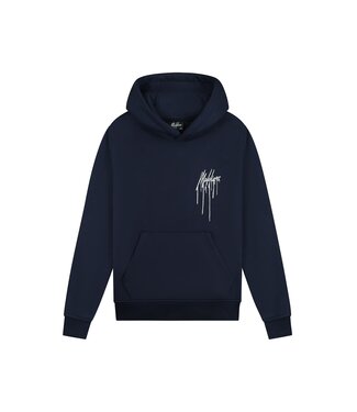 Malelions Hoodie Painter - Navy blauw / Wit