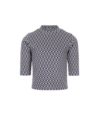 LOOXS 10sixteen Zomer top meisjes jaquard - Geomatric paars/grijs