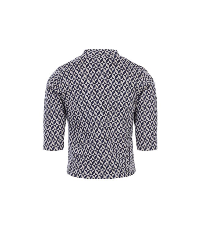 LOOXS 10sixteen Zomer top meisjes jaquard - Geomatric paars/grijs