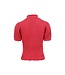 LOOXS Little Zomer top meisjes s/s fancy kraag - Punch rood