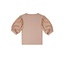 NoBell Zomer top meisjes Licht goud - rib - groot chiffon - korte mouw - Kylia
