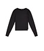 NoBell Zomer t-shirt meisjes Zwart - melange - rib - lange mouw - Krew