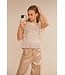 NoBell Zomer top meisjes Licht goud - pailletten - Teddy