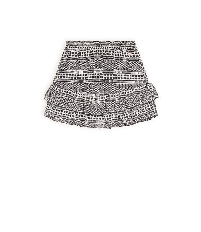NoBell Zomer rok meisjes Ivoor wit - embroidery chiffon - Naia