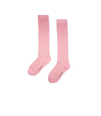 NoNo Zomer kniekousen meisjes Roze - stippen - Rabi