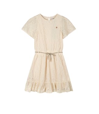 NoNo Zomer jurk meisjes Ivoor wit - embroidery mesh - Mireal