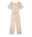 NoNo Zomer jumpsuit meisjes Licht goud - plissee - AOP - Sulai