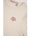 NoNo Zomer t-shirt meisjes Ivoor wit - rib jersey - lurex - korte mouw - Kyoto