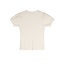 NoNo Zomer t-shirt meisjes Ivoor wit - rib jersey - lurex - korte mouw - Kyoto