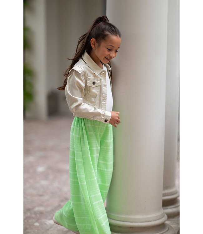 Like Flo Zomer broek meisjes Mint groen - wide leg