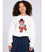 Nik&Nik Meisjes sweat shirt - Bear - Off wit