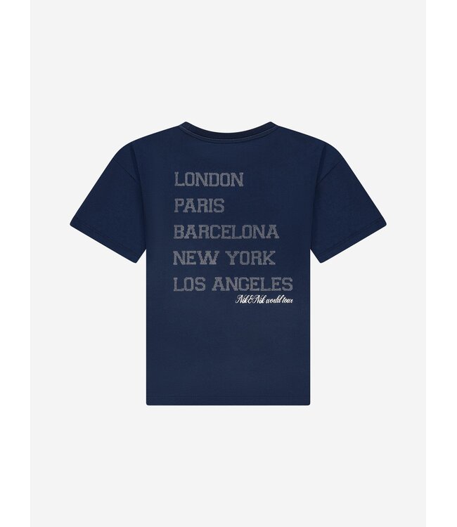 Nik&Nik Meisjes t-shirt - Jetset - Konings blauw