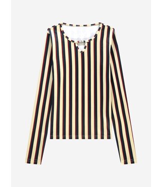 Nik&Nik Meisjes top - Striped - Amandel bruin