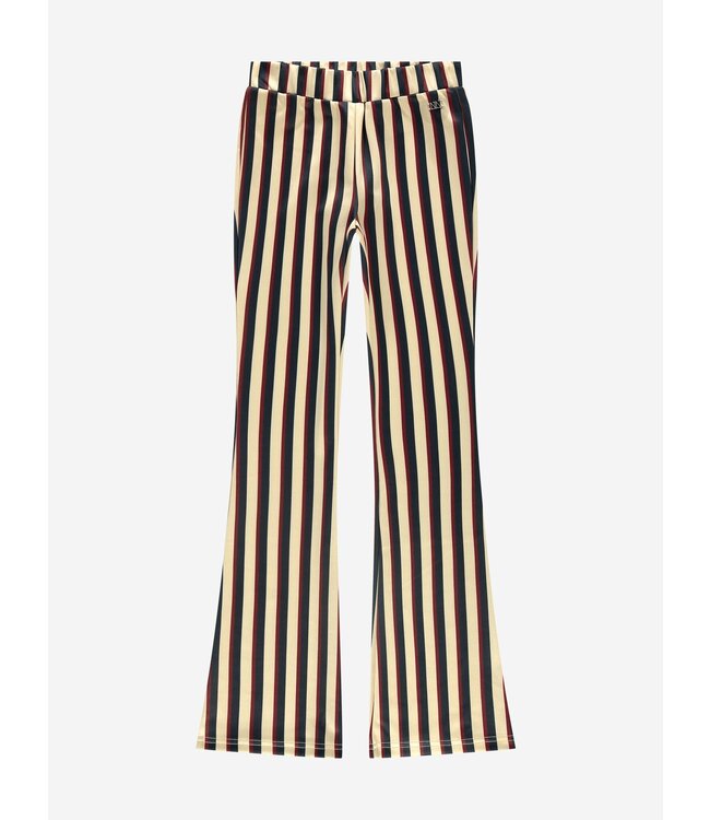 Nik&Nik Meisjes flair broek - Striped - Amandel bruin