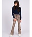 Nik&Nik Meisjes flair broek - Striped - Amandel bruin