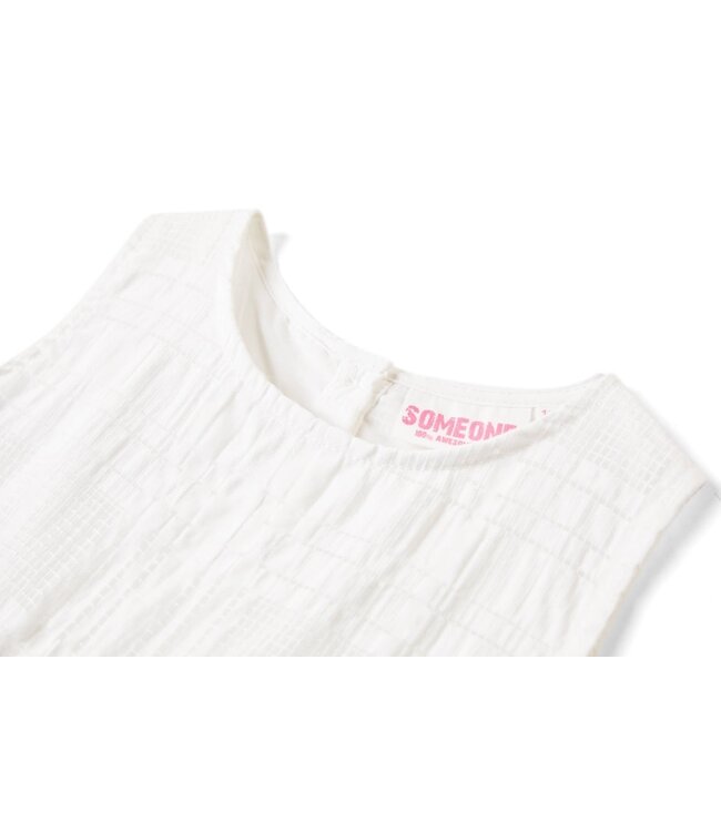 Someone Zomer jurk mouwloos meisjes - ecru - anouk