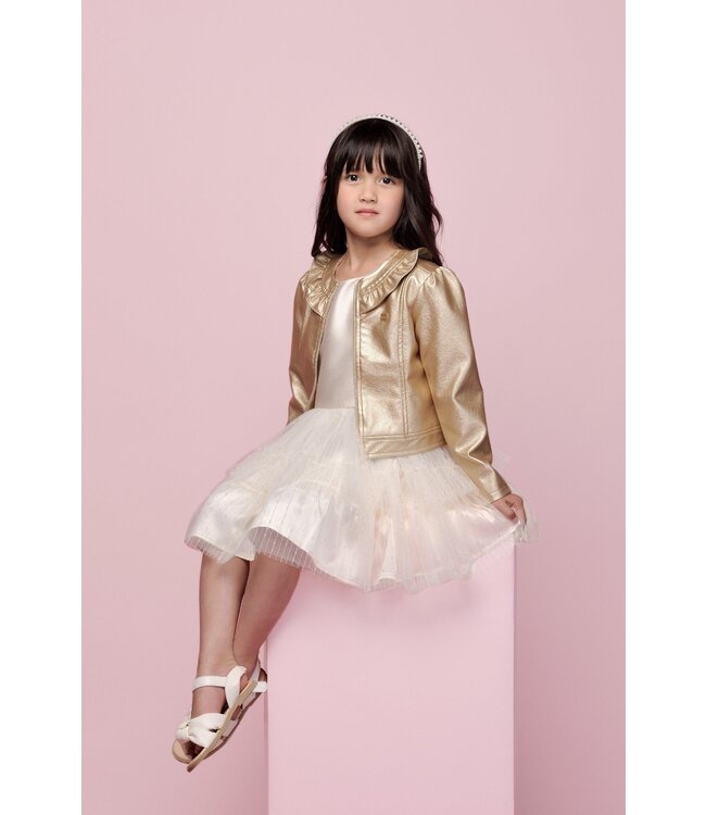 Le Chic Zomer jasje meisjes Goud - PU leer - Arlette