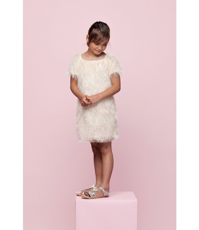 Le Chic Zomer jurk meisjes Off wit - fancy & fuzzy - Suppet