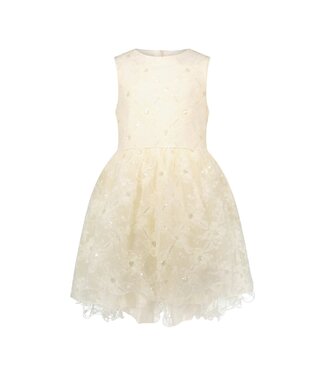 Le Chic Zomer jurk meisjes Off wit - tule bloemen - Symro