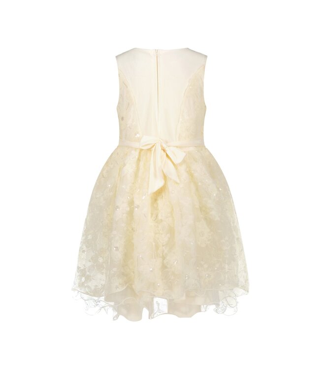 Le Chic Zomer jurk meisjes Off wit - tule bloemen - Symro