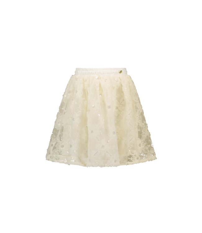 Le Chic Zomer rok meisjes Off wit - tule bloemen - Twilight