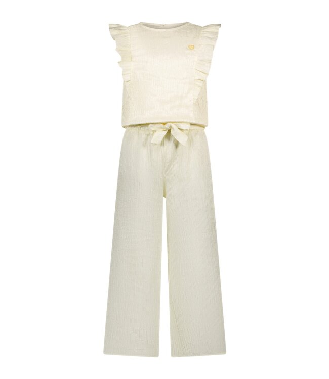 Le Chic Zomer jumpsuit meisjes Off wit - crushed satijn - Kyrola