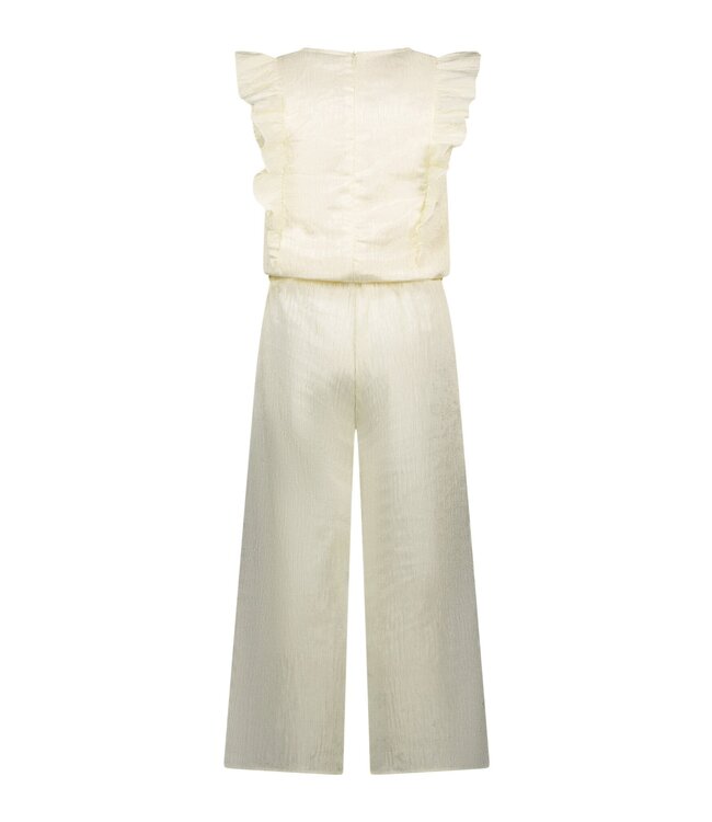 Le Chic Zomer jumpsuit meisjes Off wit - crushed satijn - Kyrola