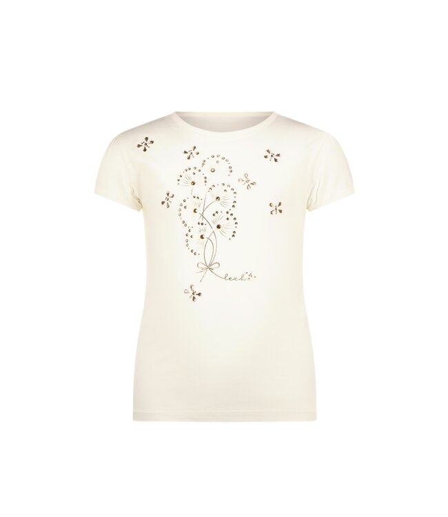 Le Chic Zomer t-shirt meisjes Ivoor wit - artwork - Nommy