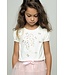 Le Chic Zomer t-shirt meisjes Ivoor wit - artwork - Nommy