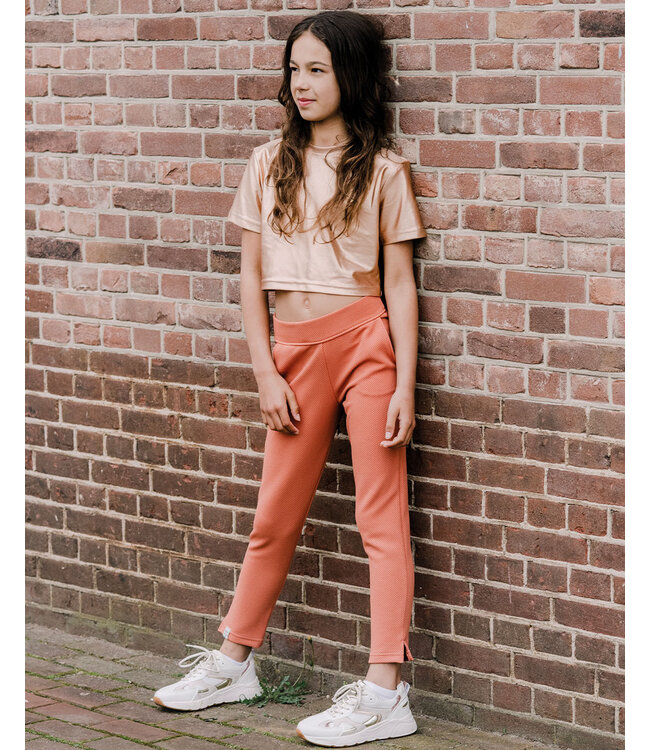 KIEstone Zomer top meisjes - shiny perzik - Chill