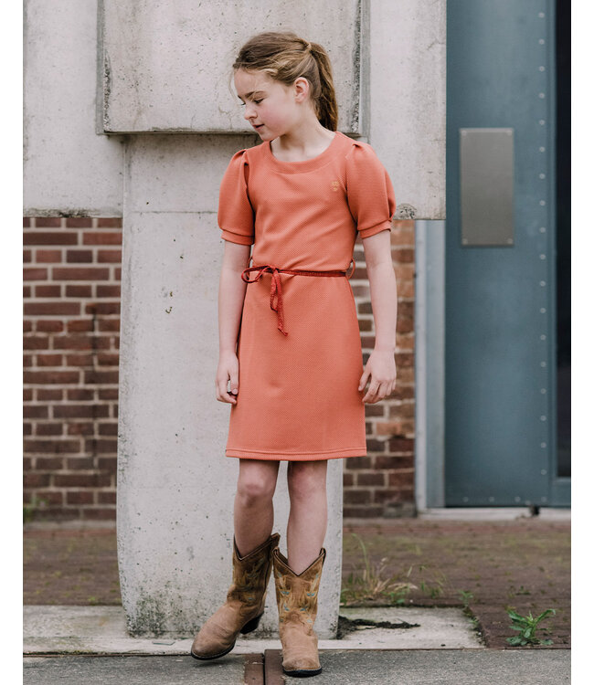 KIEstone Zomer jurk meisjes - hazelnoot bruin - Miso