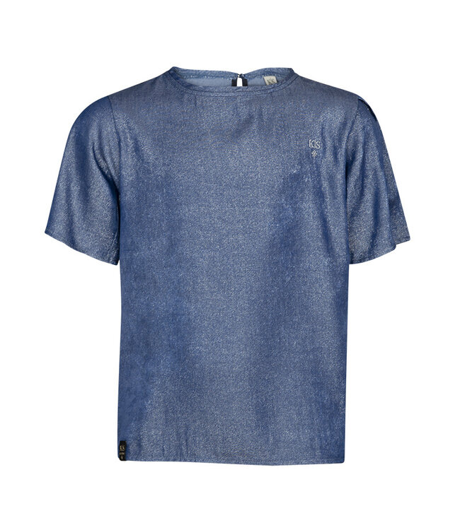 KIEstone Zomer top meisjes - shiny blauw - Mariska