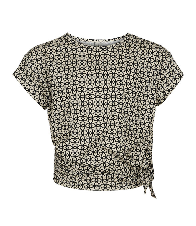 KIEstone Zomer top meisjes - grafic zwart/wit - Didi