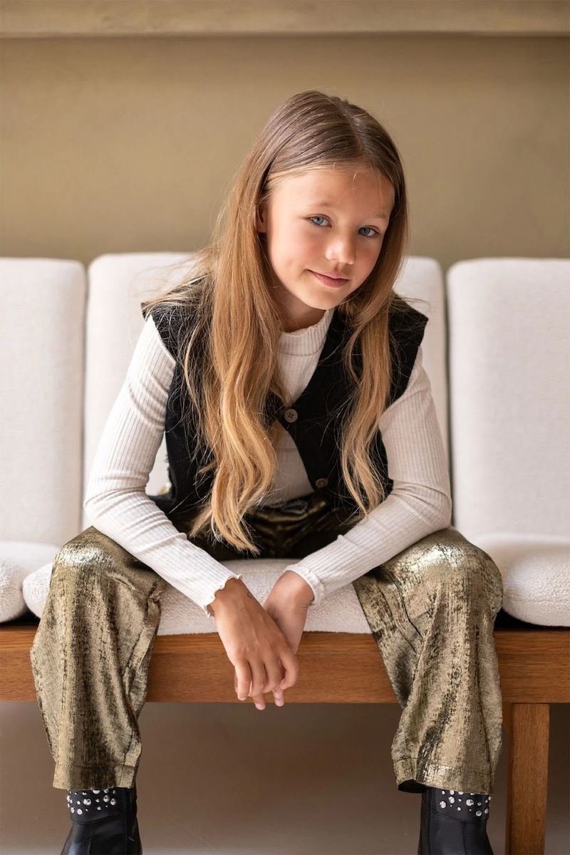 Like Flo gouden kerst kleding broek