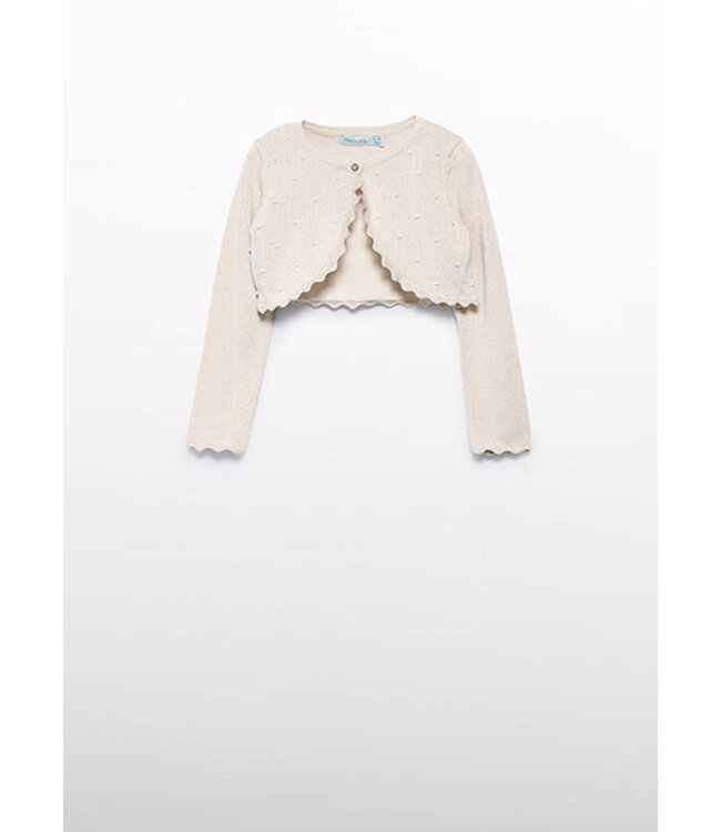 Abel & Lula Zomer vest gebreid meisjes - natural wit