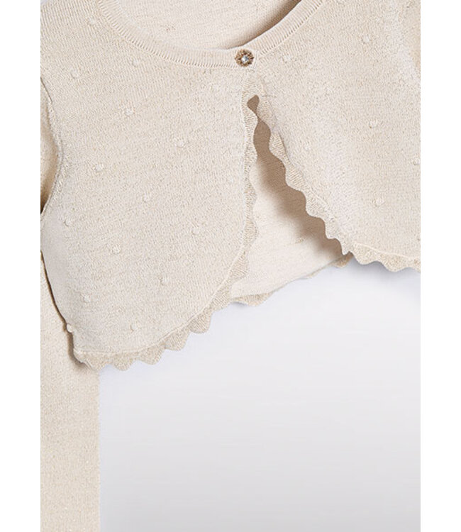 Abel & Lula Zomer vest gebreid meisjes - natural wit